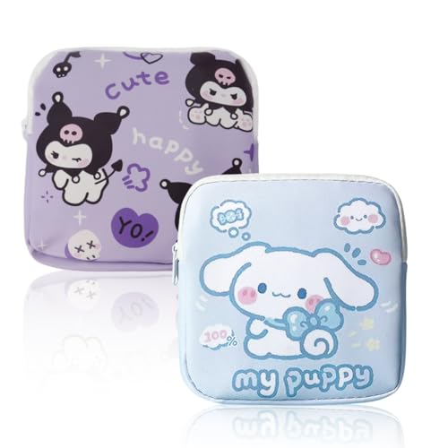 PALAY 2Pcs Sanitary Pads Travel Bag Menstruation Kawaii Sanrio Cartoon Sanitary Zipper Pouches 8-10 Capacity Storage Bag Cute Print Sanitary Pads Bag Coin Bags Accessories Bags PALAY 2Pcs Sanitary Pads Travel Bag Menstruation Kawaii Sanrio Cartoon Sanitary Zipper Pouches 8-10 Capacity Storage Bag Cute Print Sanitary Pads Bag Coin Bags Accessories Bags